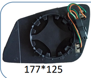 Right Side Rear View Mirror Glass for BMW 6 F12 (2010-2012) with Plastic Frame, Double Curvature