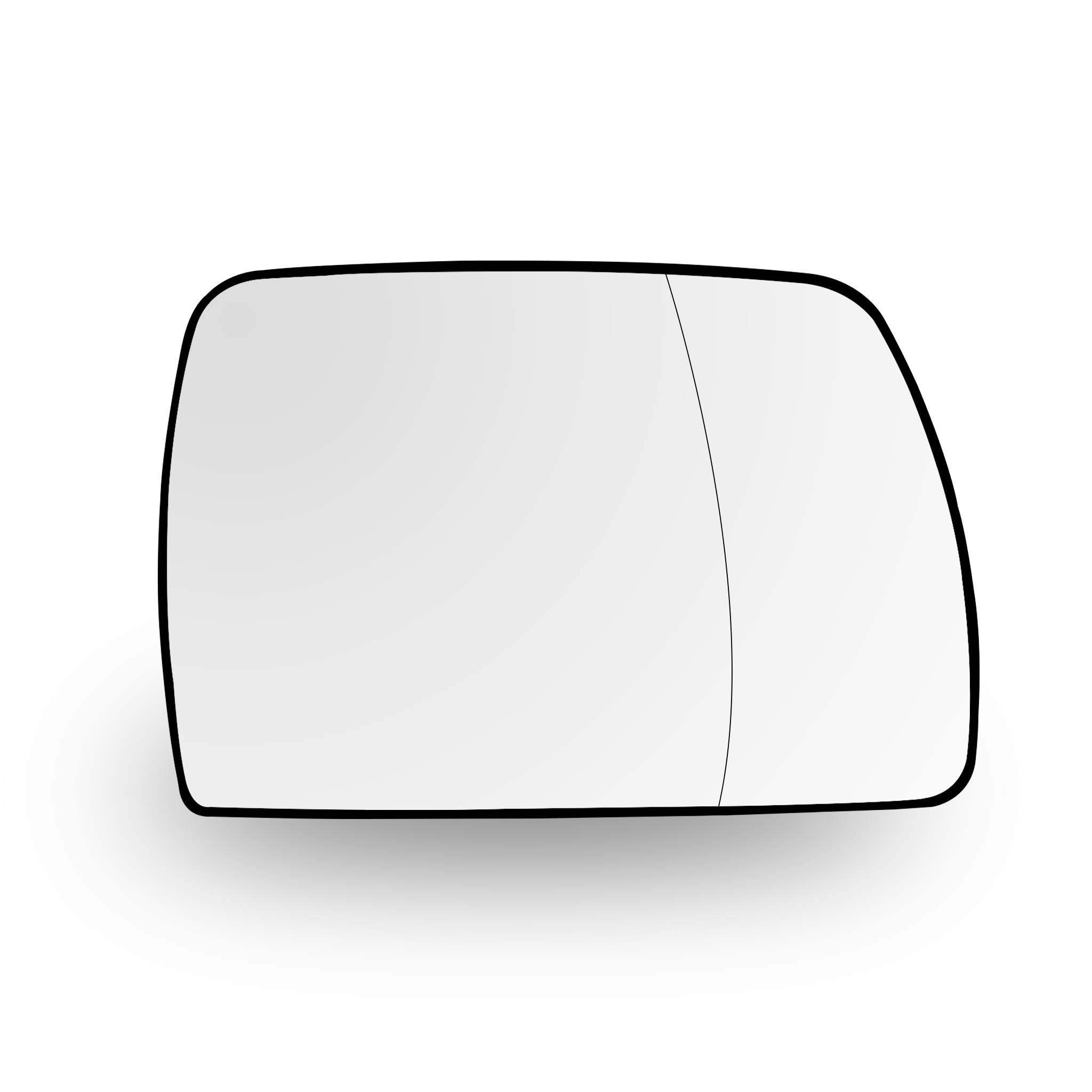 Right Side Rear View Mirror Glass for BMW X3 E83 (2008-2011) with Plastic Frame and Double Curvature