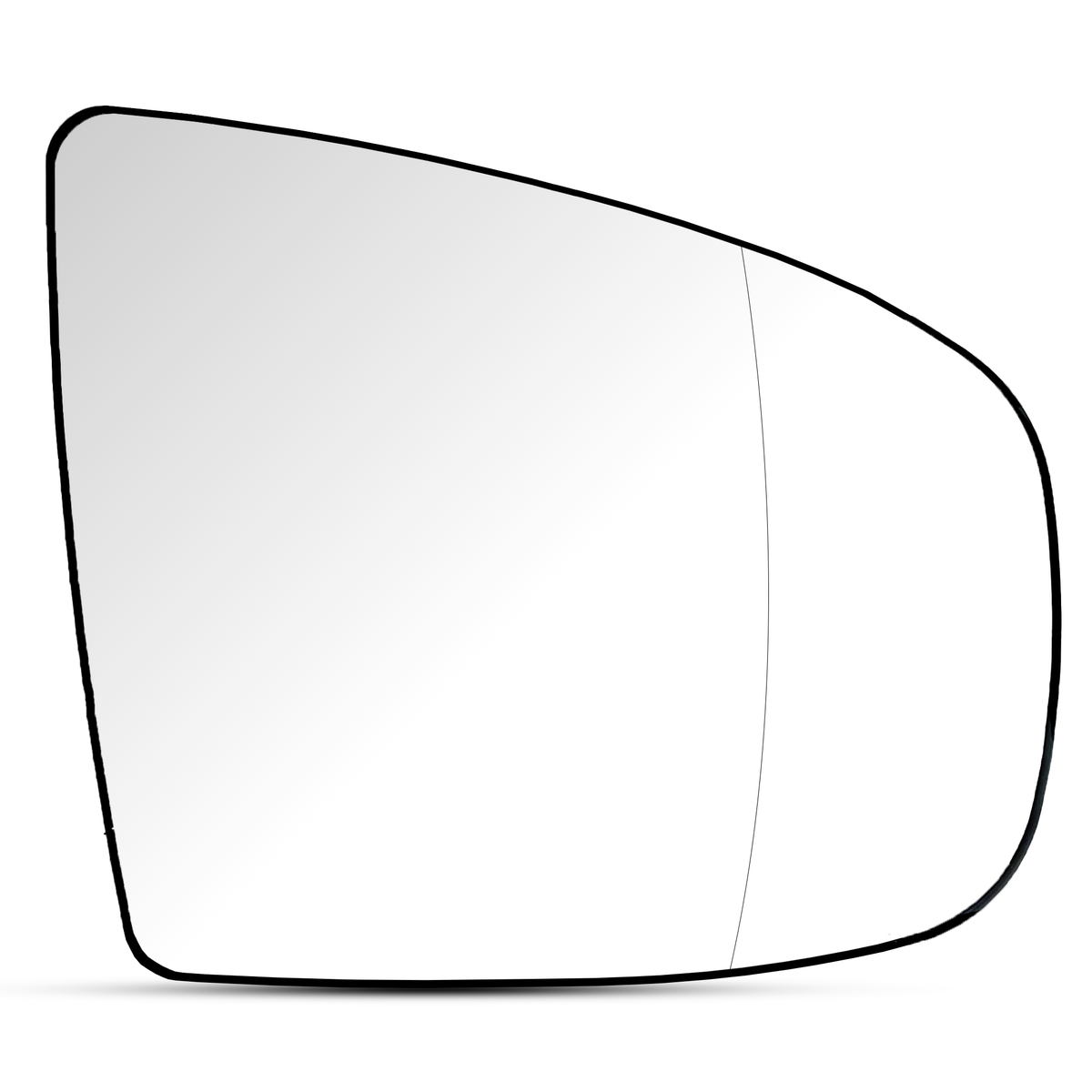Right Side Rear View Mirror Glass for BMW X5 E70 (2008-2013) with Plastic Frame, Double Curvature