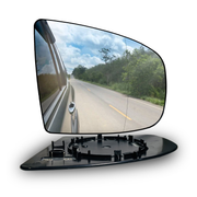 Right Side Rear View Mirror Glass for BMW X5 E70 (2008-2013) with Plastic Frame, Double Curvature