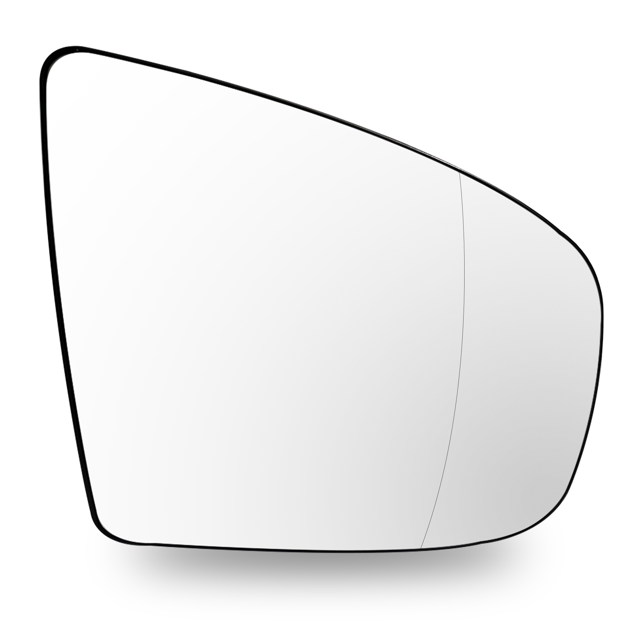 Right Side Rear View Mirror Glass for BMW X6 E71 (2009-2014) with Plastic Frame, Double Curvature