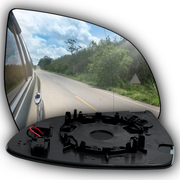 Right Side Rear View Mirror Glass for BMW X6 G06 (2020-2023) with Blind Spot Detection, Plastic Frame, Double Curvature