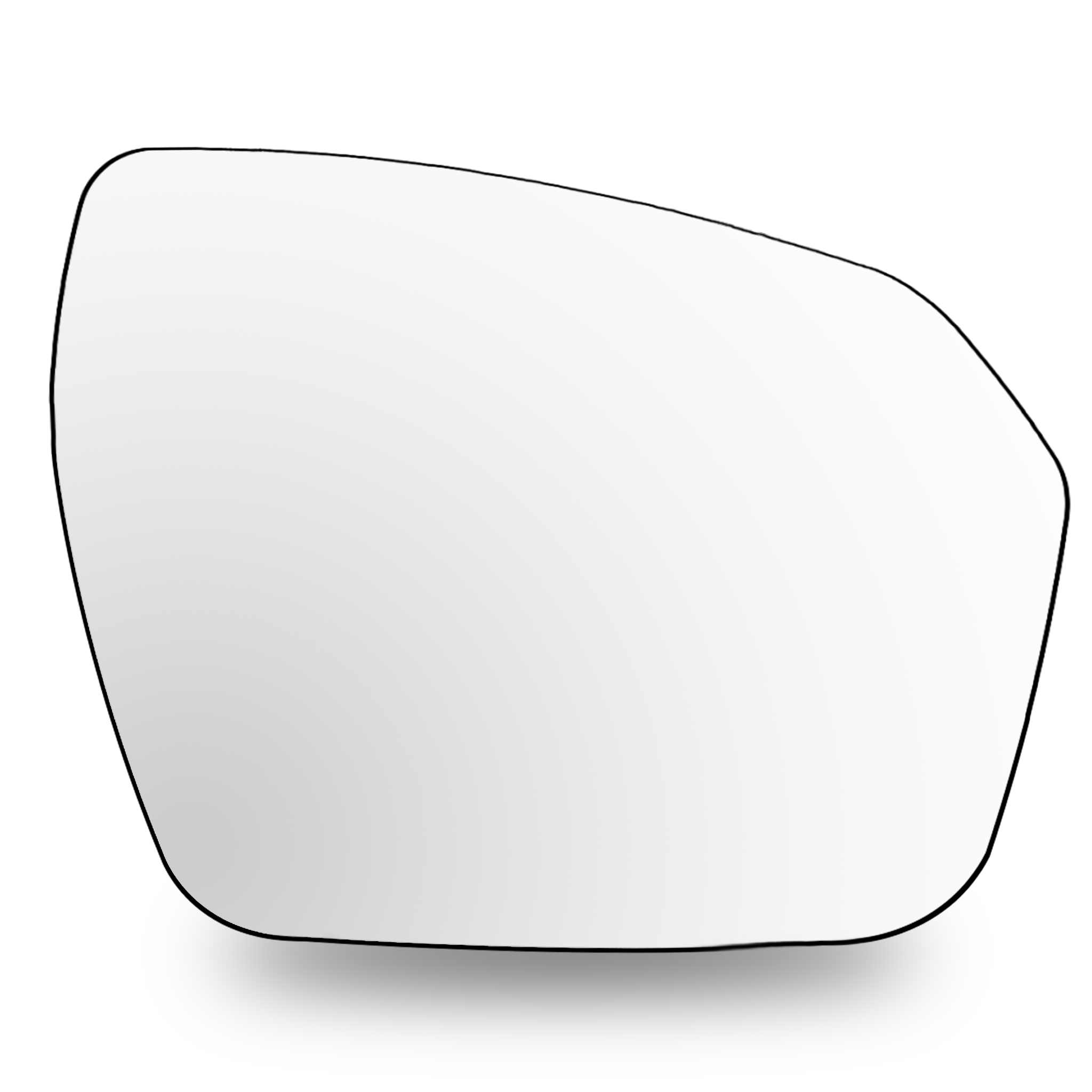 Right Side Rear View Mirror Glass for LAND ROVER DISCOVERY SPORT L550 (2014) with Blind Spot Detection and Plastic Frame