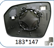 Right Side Rear View Mirror Glass for LAND ROVER RANGE ROVER EVOQUE L538 (2011-2019) with Blind Spot Detection and Plastic Frame