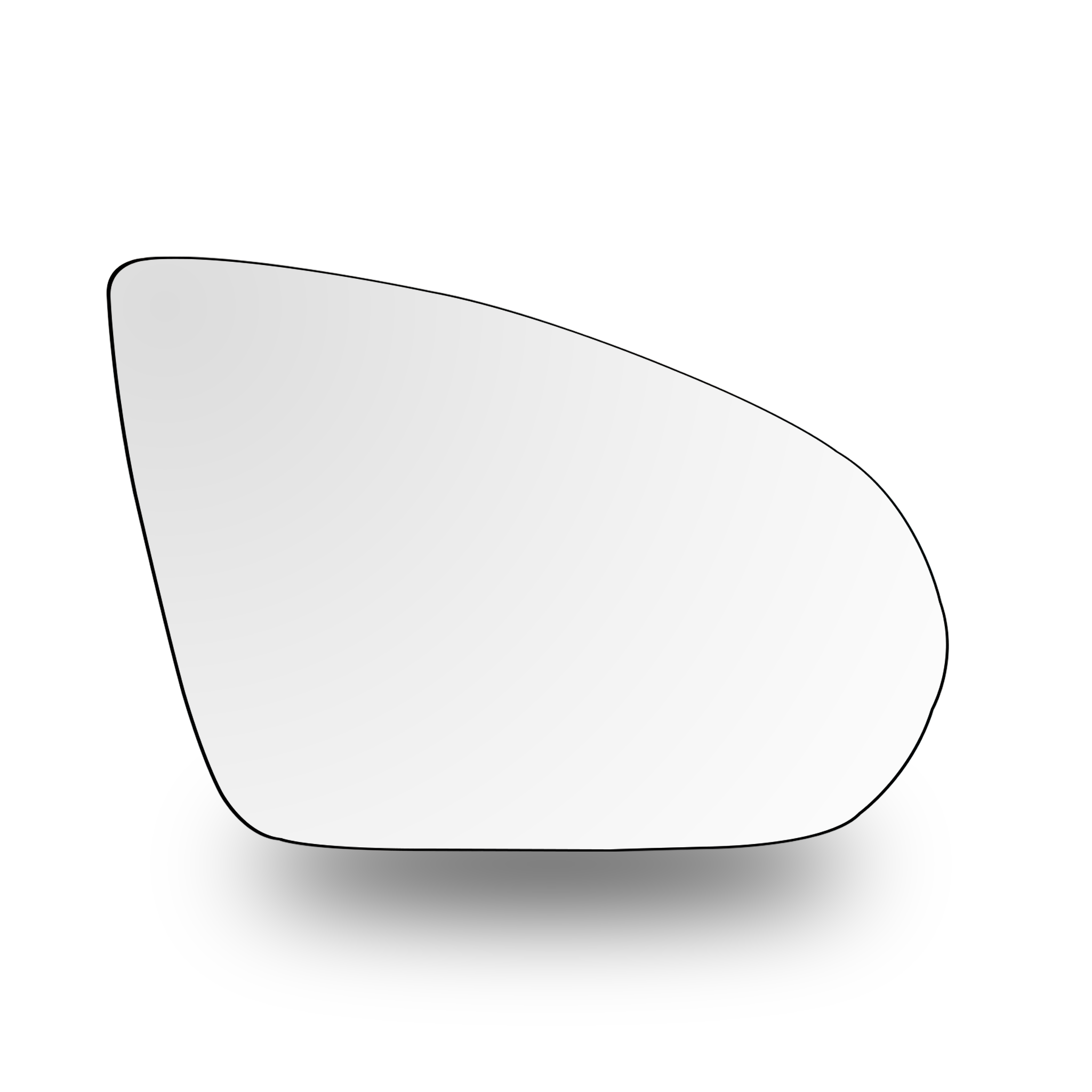 Right Side Rear View Mirror Glass for MERCEDES-BENZ SL R232 (2022-2026) with Plastic Frame, Heated, Aspherical, 2 pins