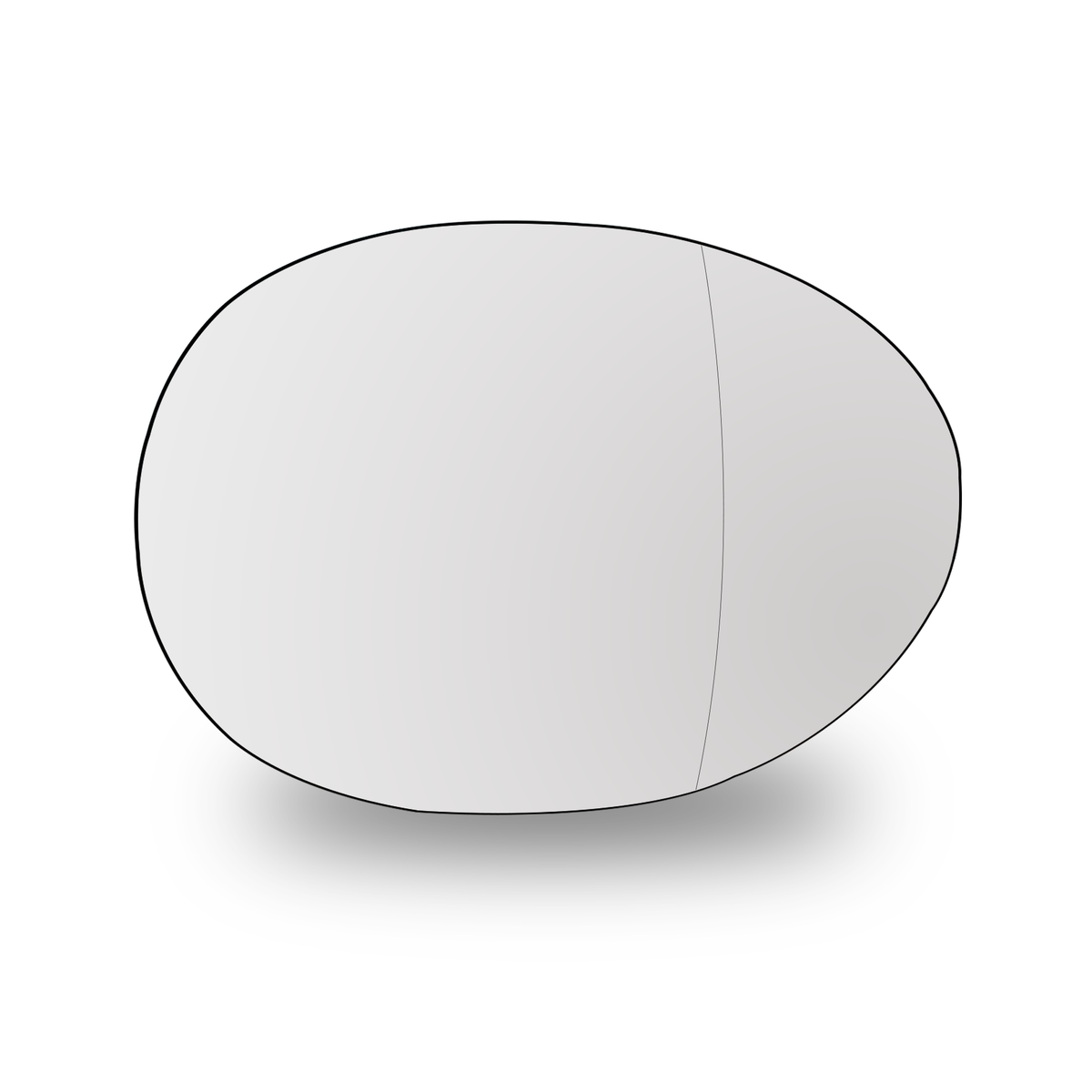 Right Side Rear View Mirror Glass for MINI MINI CLUBMAN F54 (2017-2024) Double Curvature, with Plastic Frame, Heated