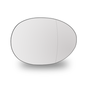 Right Side Rear View Mirror Glass for MINI MINI CLUBMAN F54 (2017-2024) Double Curvature, with Plastic Frame, Heated