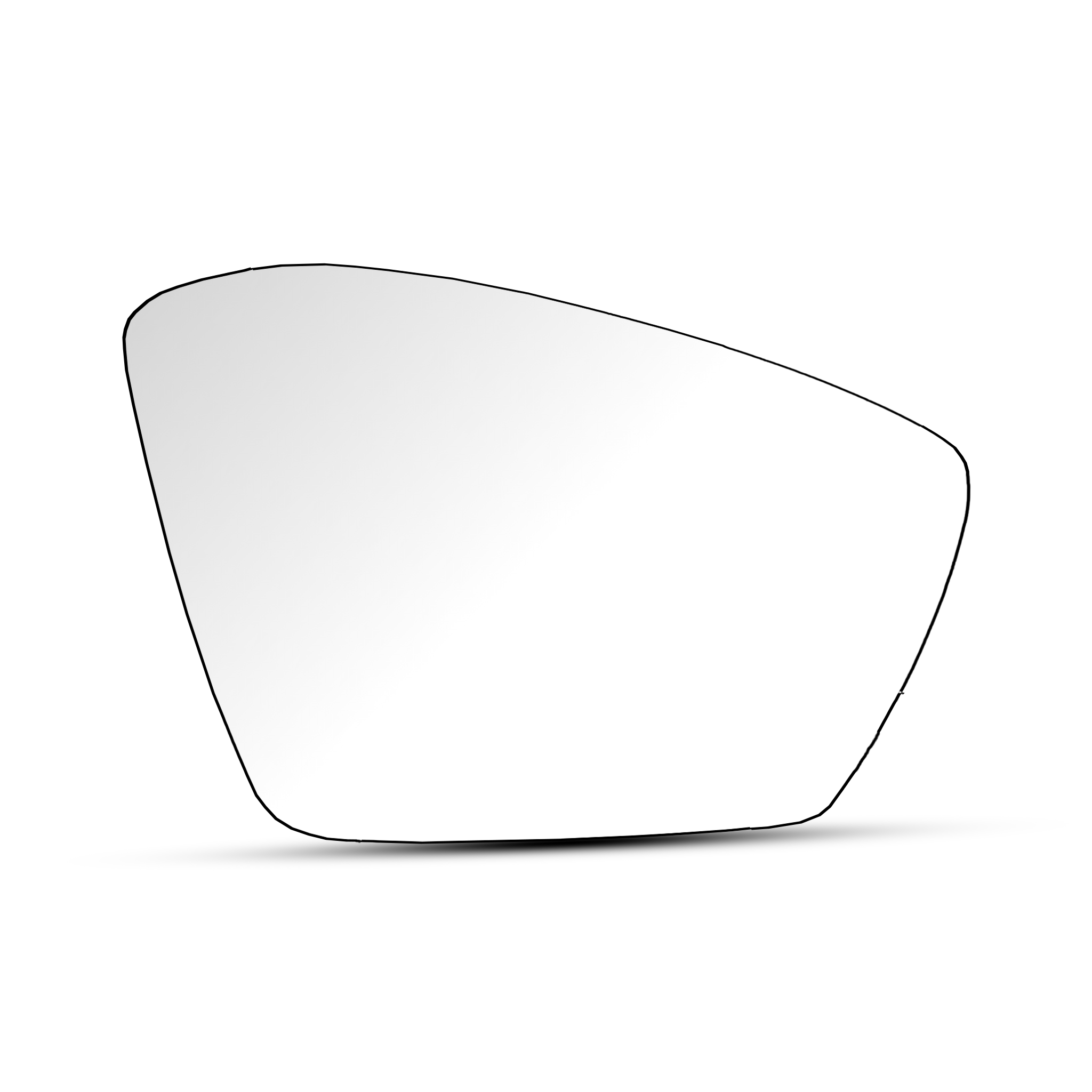 Right Side Rear View Mirror Glass for SKODA SUPERB 3V3 (2015-2024) with Plastic Frame, Heated