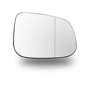 Right Side Rear View Mirror Glass for VOLVO V60 155 (2011-2019) Double Curvature with Plastic Frame, Heated