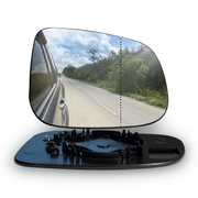 Right Side Rear View Mirror Glass for VOLVO V60 155 (2011-2019) Double Curvature with Plastic Frame, Heated