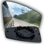 Right Side Rear View Mirror Glass for VW TOUAREG 7P (2012-2018) with Plastic Frame, Heated, Double Curvature