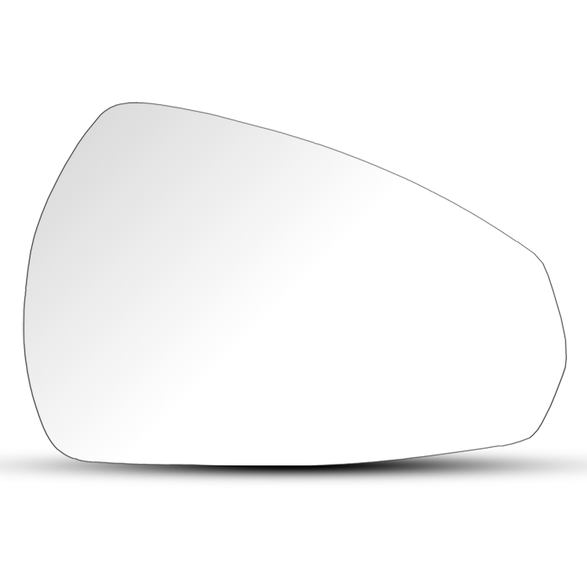 Right Side Rear View Mirror Glass with Plastic Frame for AUDI A3 8V (2014-2020) Heated, Aspherical