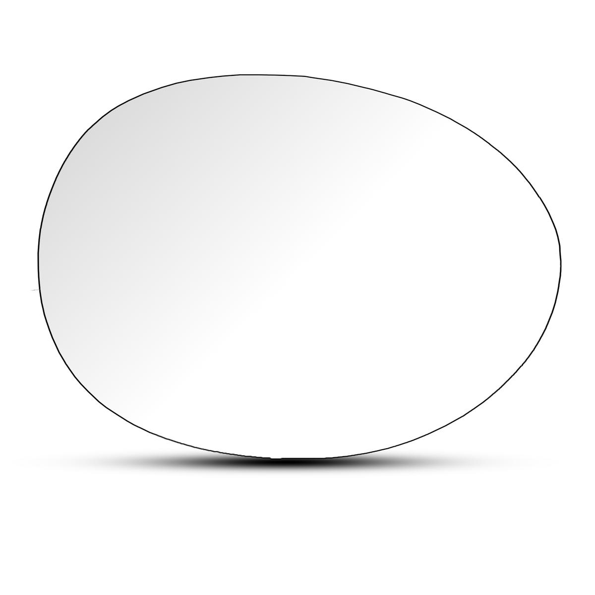 Right Side Rear View Mirror Glass with Plastic Frame for MINI MINI CLUBMAN F54 (2017-2024) Heated, Convex