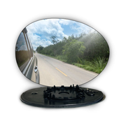 Right Side Rear View Mirror Glass with Plastic Frame for MINI MINI CLUBMAN F54 (2017-2024) Heated, Convex