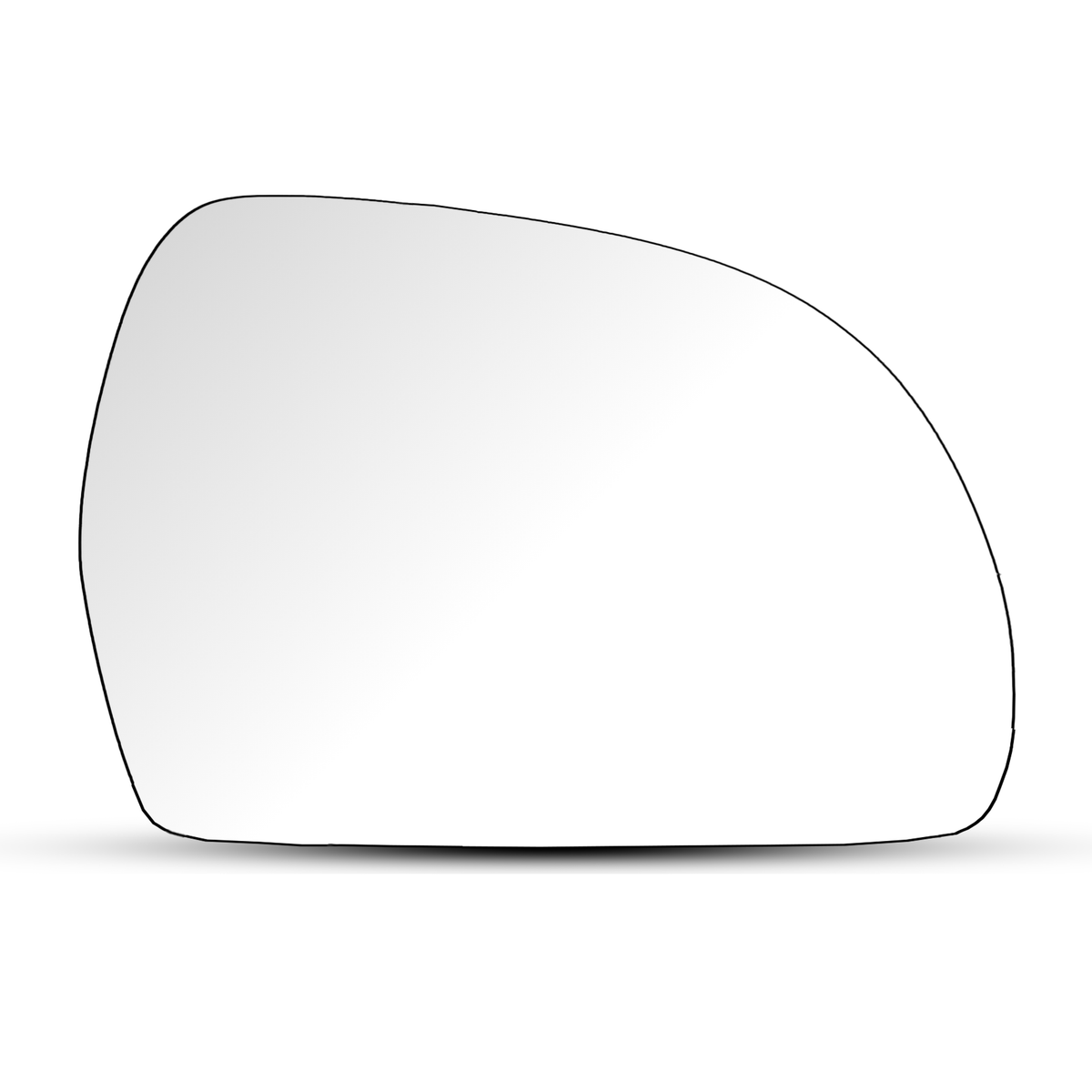 Right Side Rear View Mirror Glass with Plastic Frame for SKODA LAURA 1Z3 (2004-2013) Heated, Convex, PC and Glass