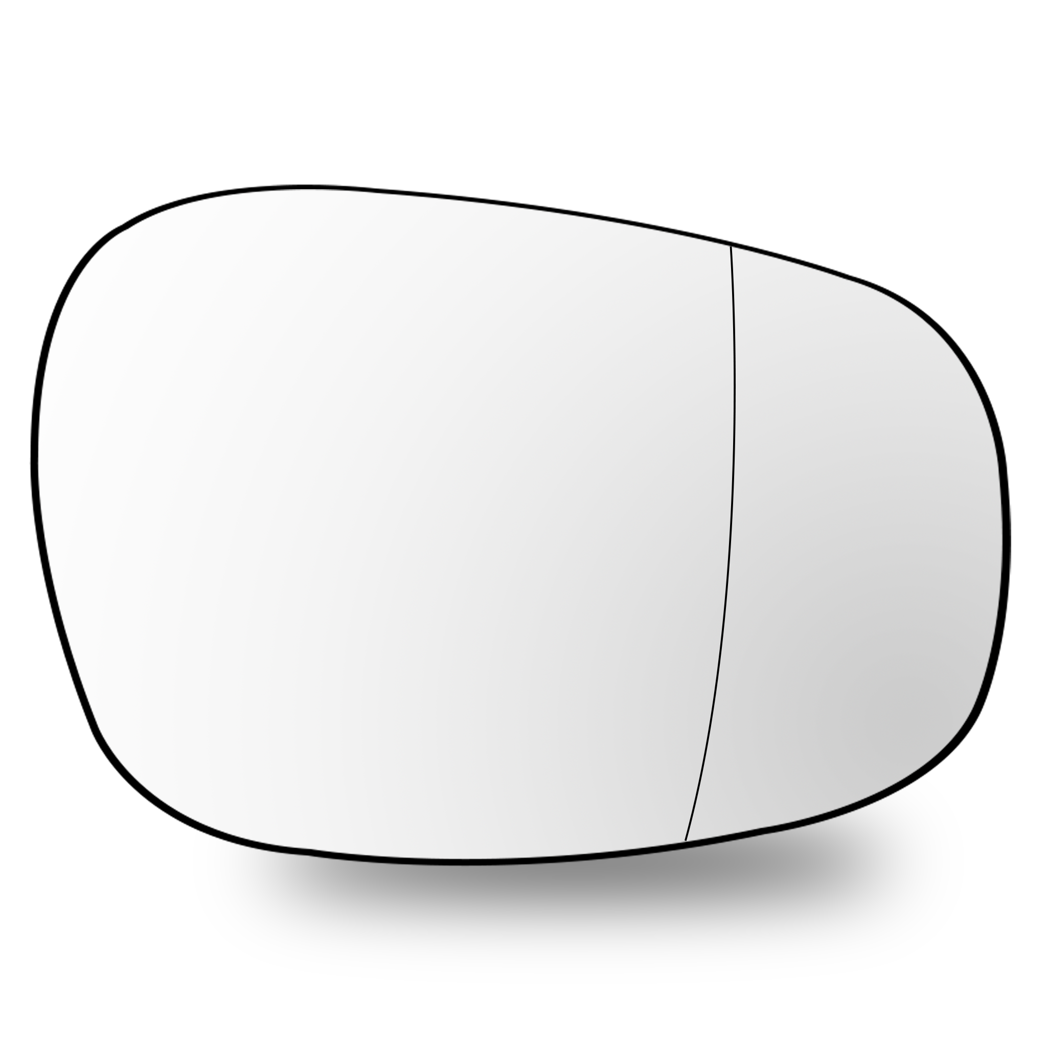 Right Sub Mirror for BMW 1 SERIES E87 (2013-2017) Heated, Double Curvature, with wire, 4 PINS