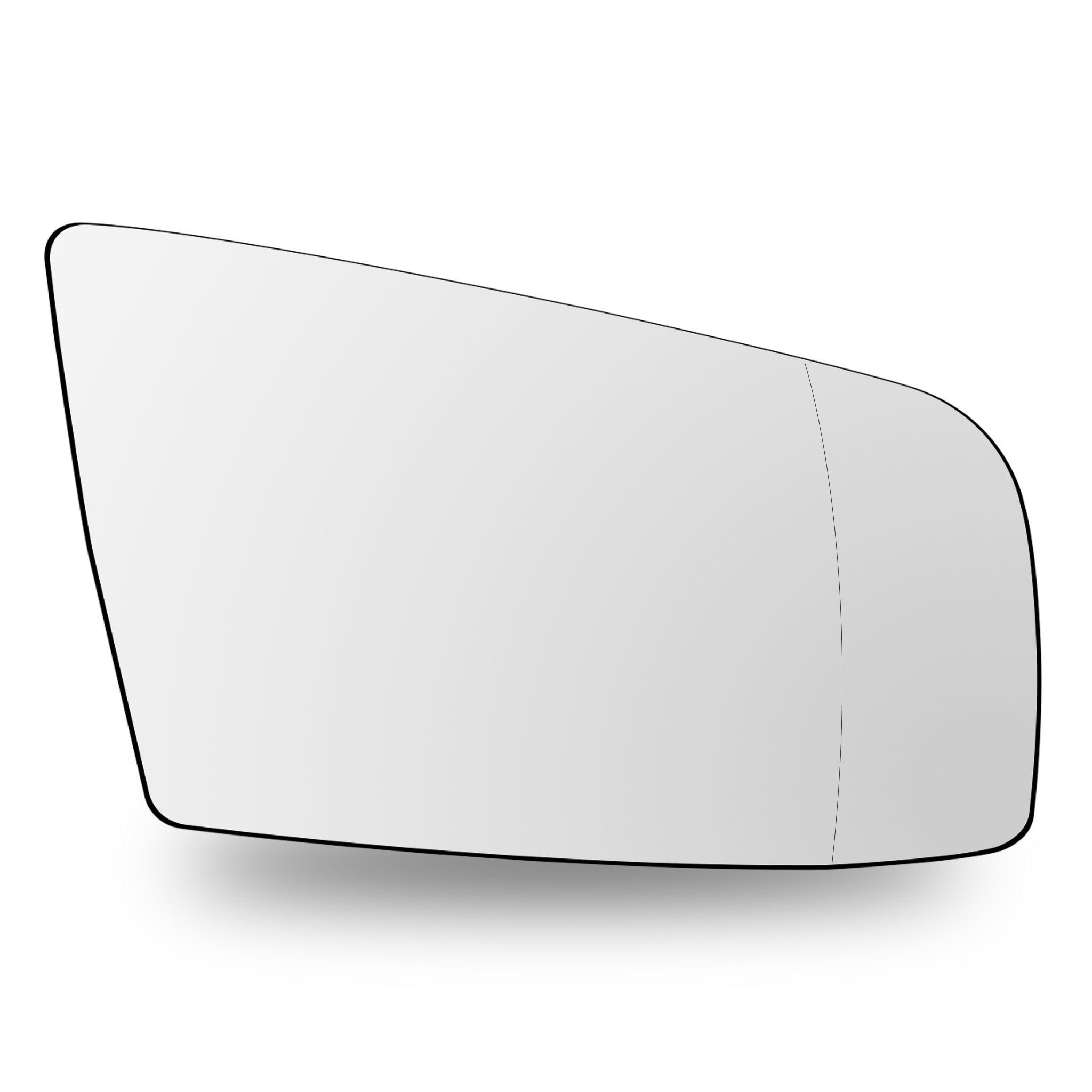 Right Sub Mirror for BMW 6 E64 (2007-2010) Heated, Single Curvature, with wire, 4-pin