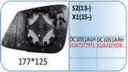 Right Sub Mirror for BMW 7 SERIES F02 (2009-2015) Heated, Double Curvature, Without wire