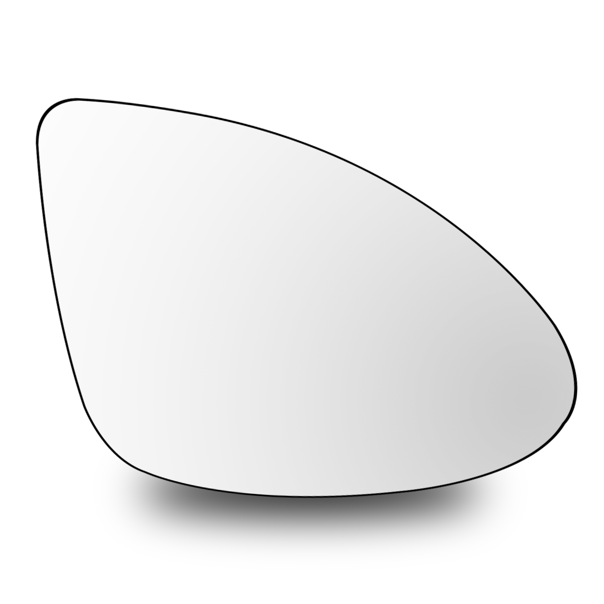 Right Sub Mirror for PORSCHE CAYENNE 92A (2010-2018) Heated Single Curvature