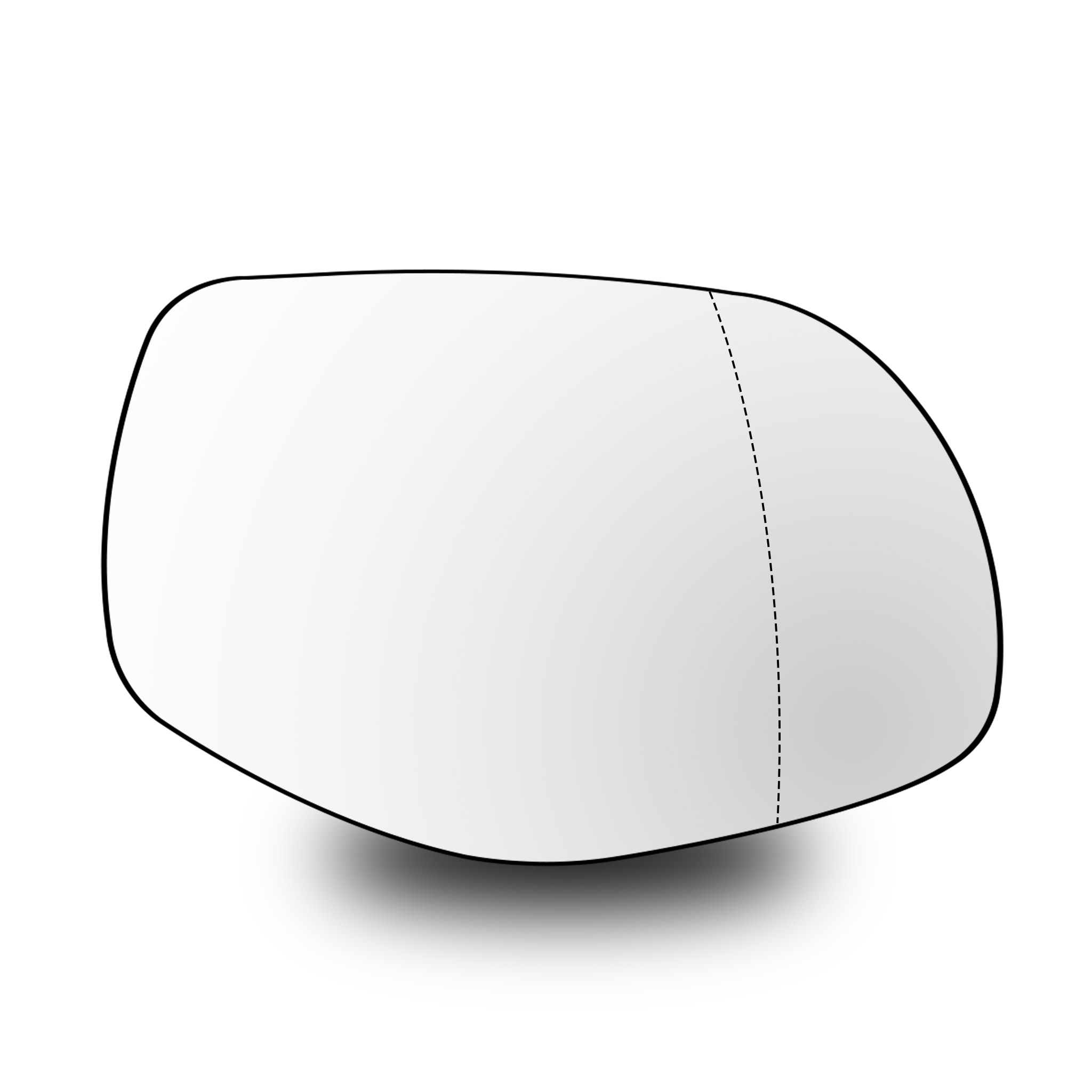 Right Sub Mirror for PORSCHE CAYENNE 9PA (2007-2010) Heated, Double Curvature