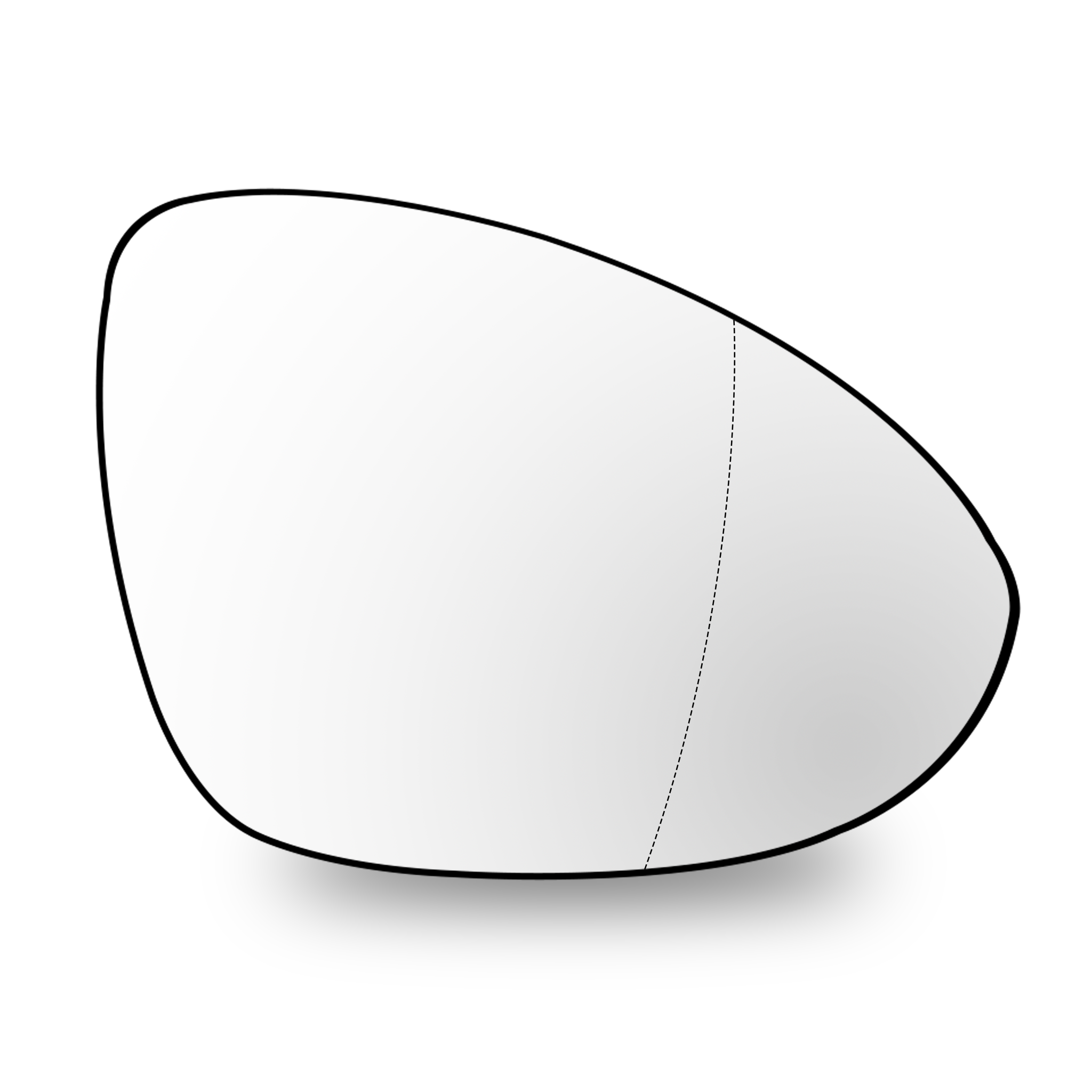 Right Sub Mirror for PORSCHE CAYENNE 9Y (2018) Heated, Double Curvature