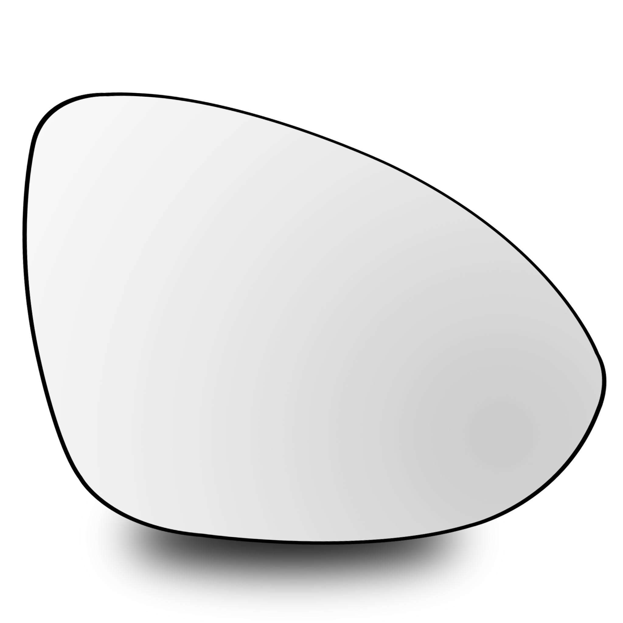 Right Sub Mirror for PORSCHE CAYENNE 9Y (2018) Heated, Single Curvature
