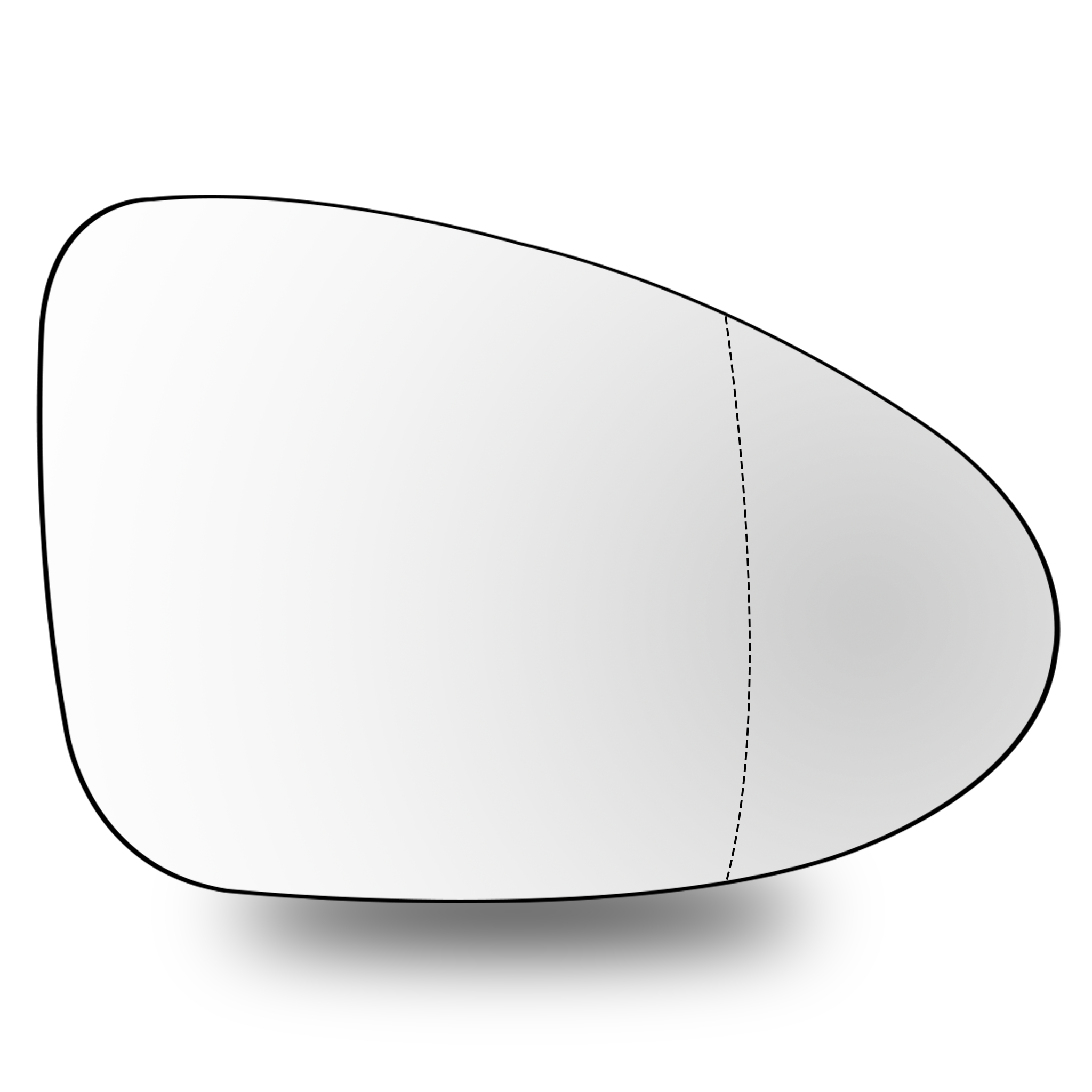Right Sub Mirror for PORSCHE MACAN 95B (2014-2018) Heated, Double Curvature