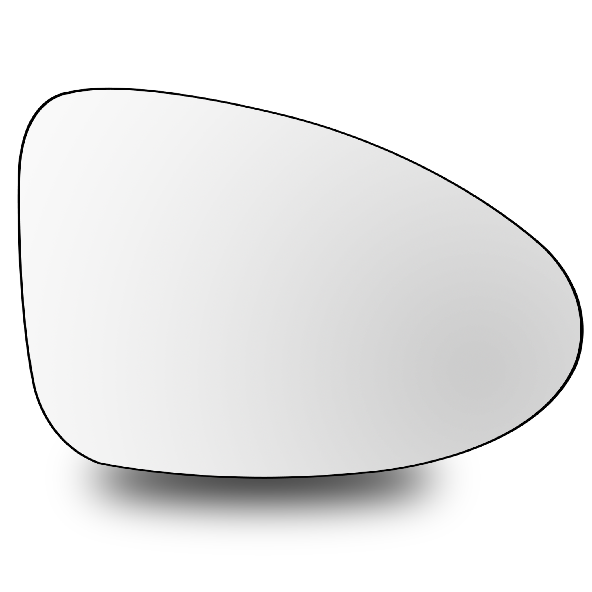 Right Sub Mirror for PORSCHE MACAN 95B (2014-2018) Heated, Single Curvature