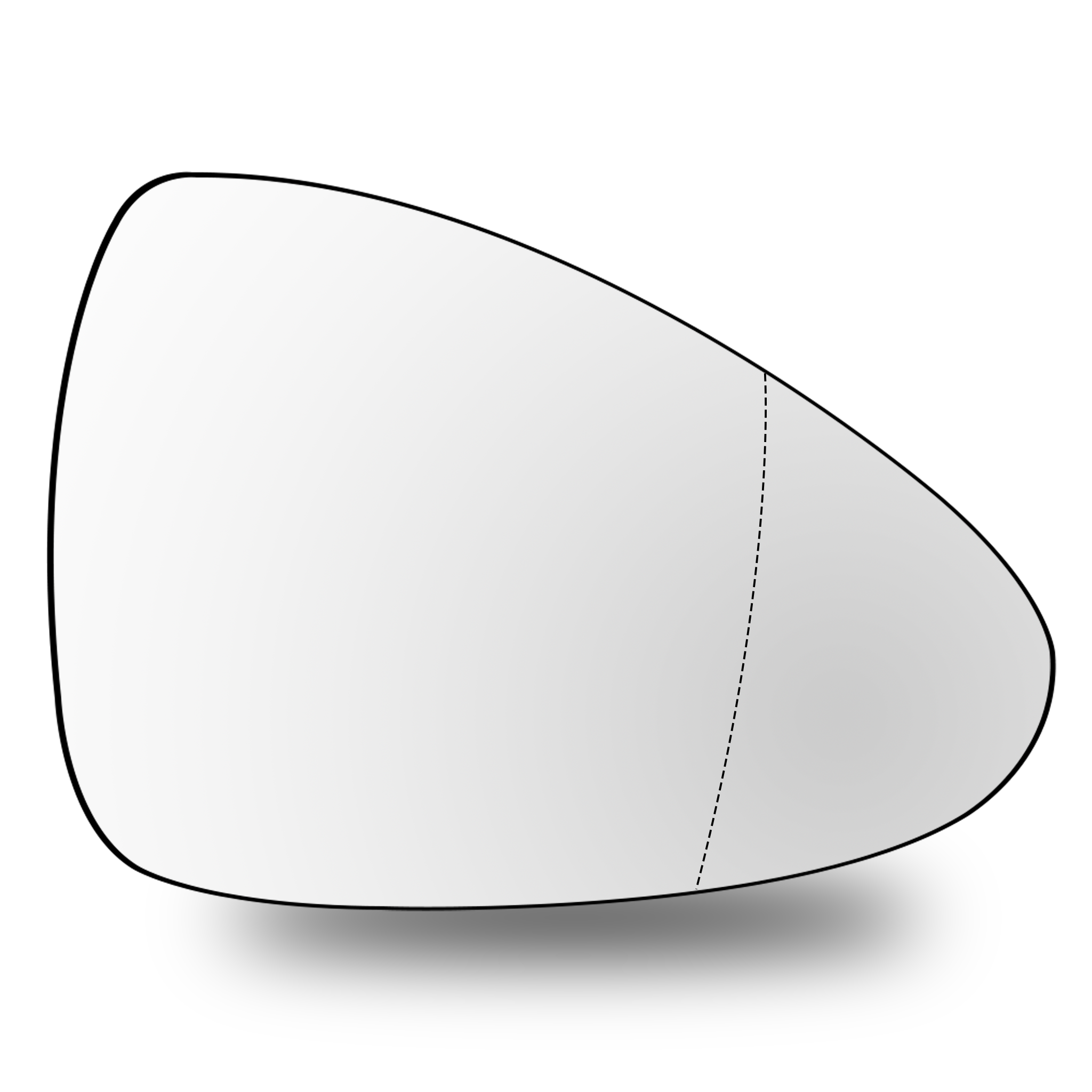 Right Sub Mirror for PORSCHE PANAMERA 970 (2009-2016) Heated, Double Curvature