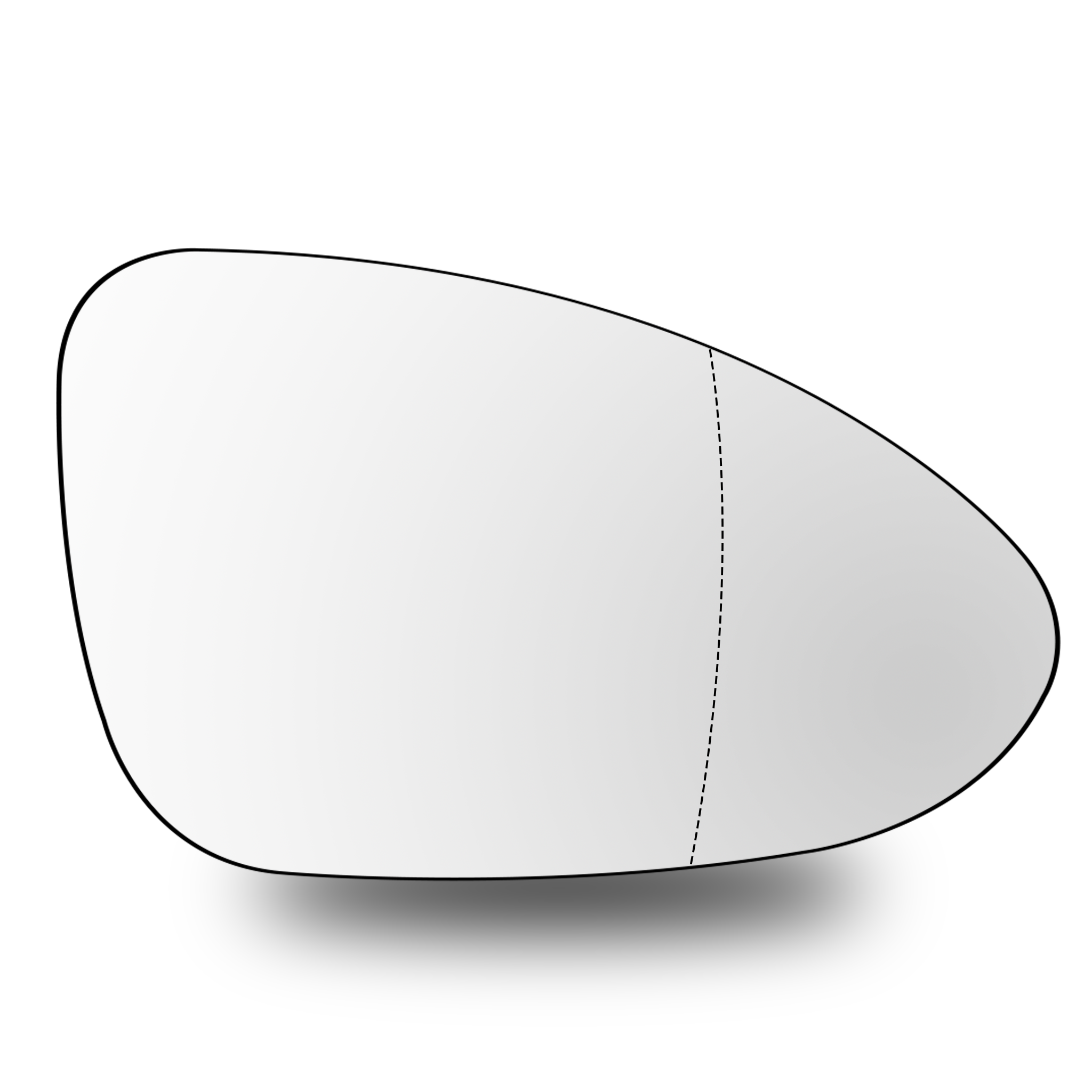 Right Sub Mirror for PORSCHE PANAMERA 971 (2017-2023) Heated, Double Curvature