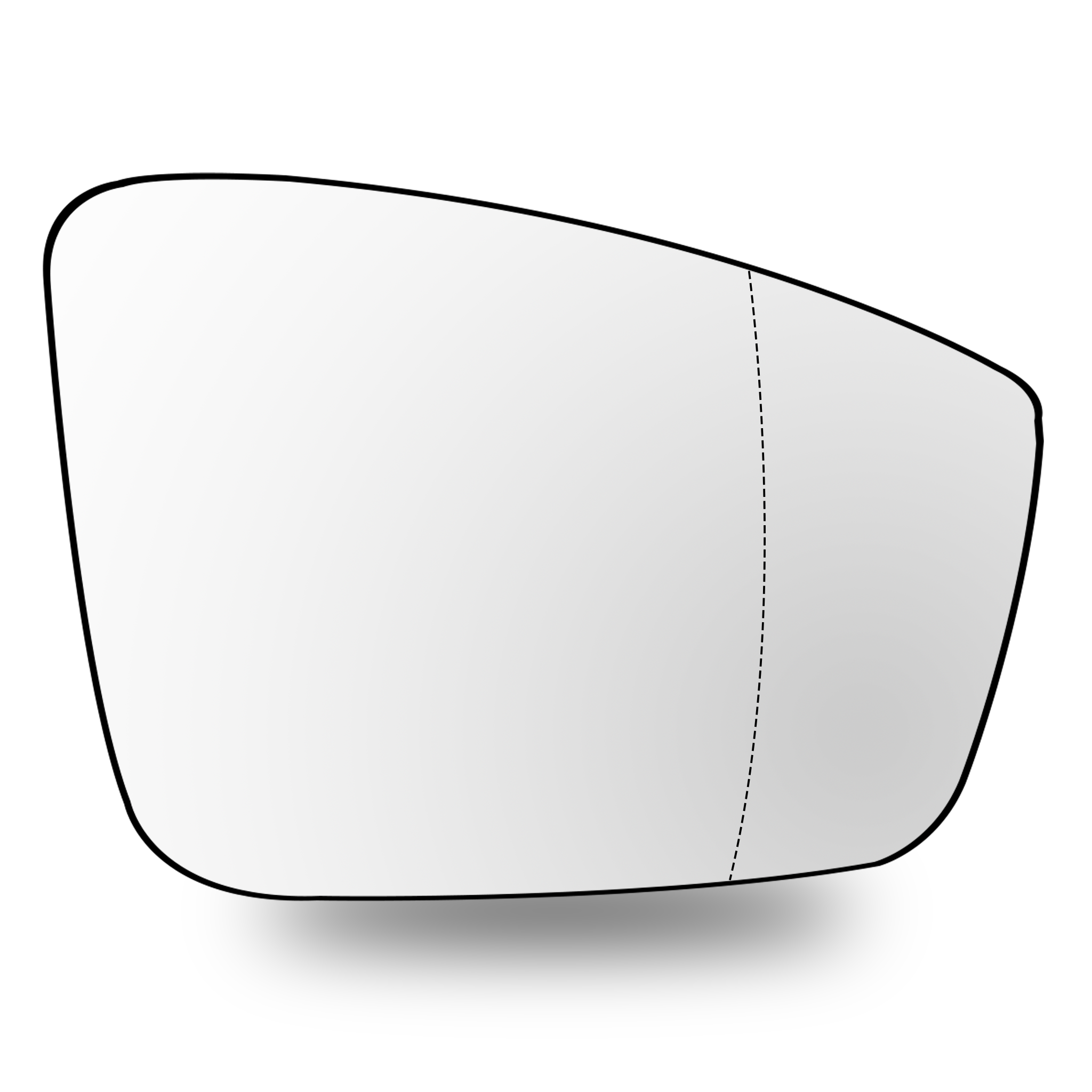Right Sub Mirror for SKODA RAPID NA2 (2011-2019) Heated, Double Curvature