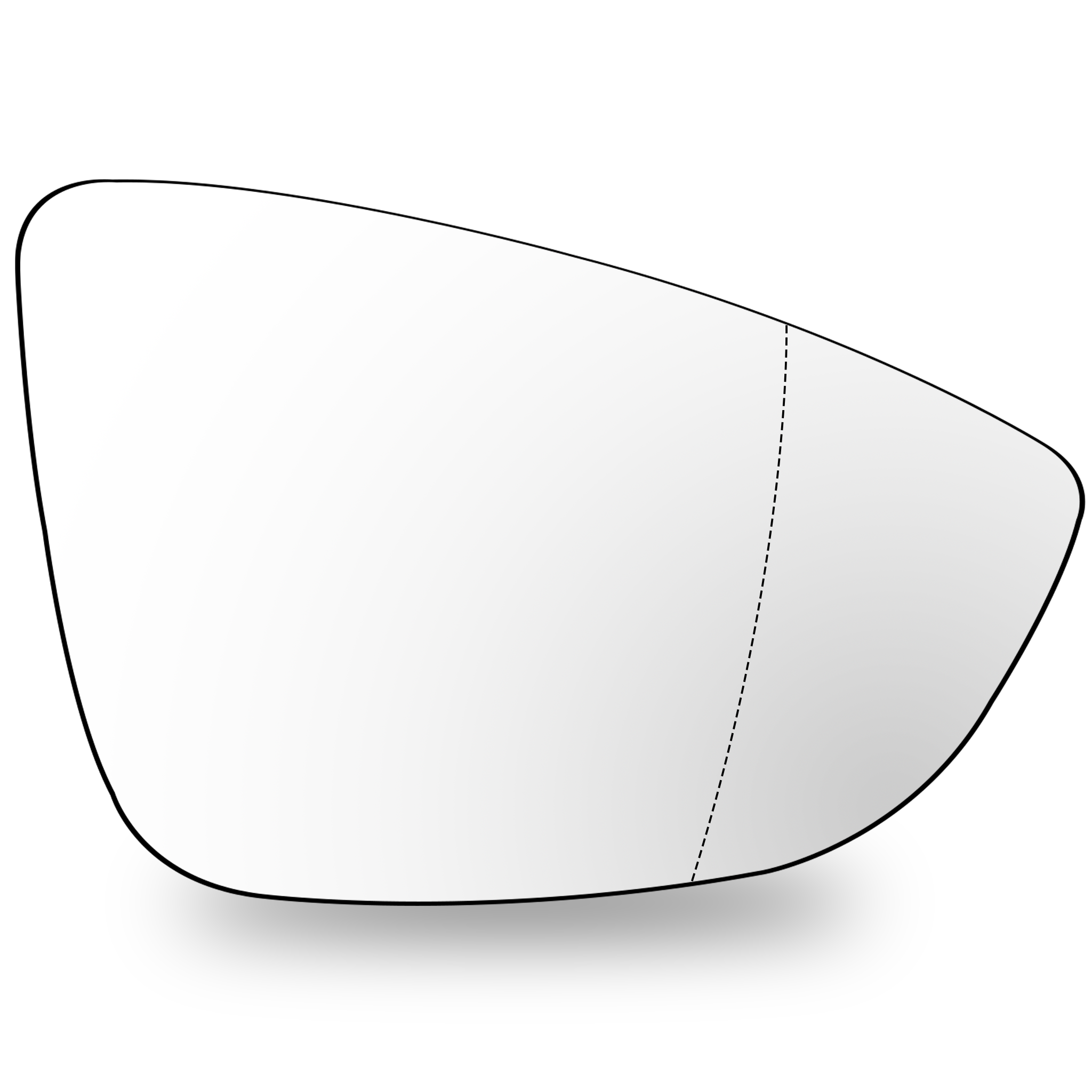 Right Sub Mirror for VW BEETLE 5C1 (2015-2018) Heated, Double Curvature