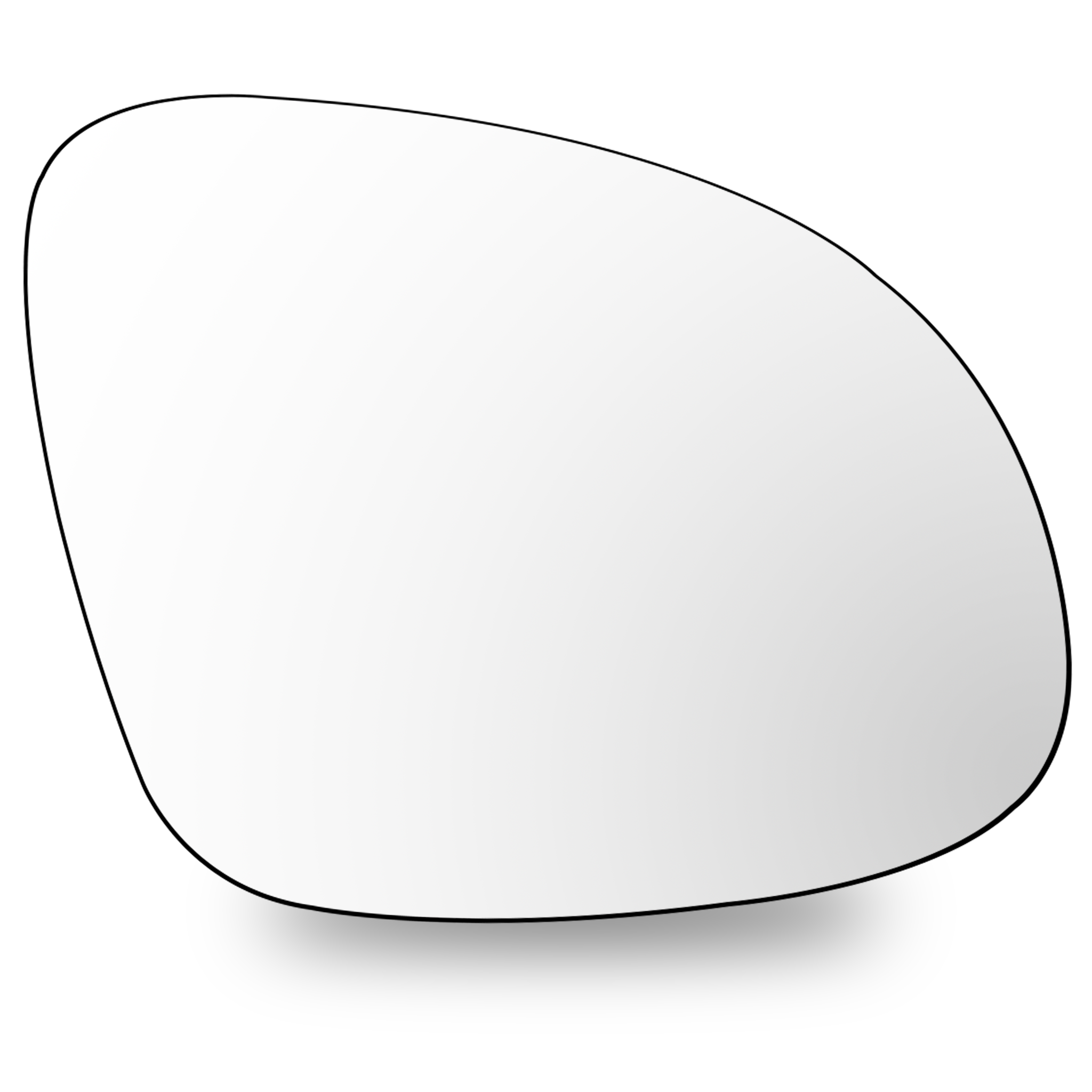 Right Sub Mirror for VW Sharan 7N (2010-2022) Heated, Single Curvature
