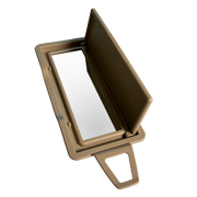 Right Sun Visor Mirror for MERCEDES-BENZ C-CLASS W204 (2007-2014) in Beige color PC