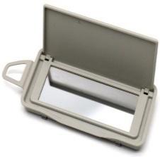 Right Sun Visor Mirror for MERCEDES-BENZ CLS C218 (2011-2017) in Light Gray color PC