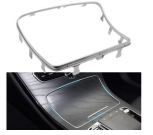 Silver Cup Holder Strip Frame Trim for MERCEDES-BENZ C-CLASS W205 (2014-2023) in Silver Chrome color Chrome