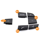 Steering Wheel Button Set for BMW 5 Series F11 (2010-2016) in Black color Model A1, PC and ABS