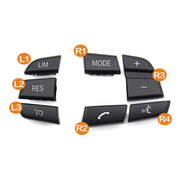 Steering Wheel Button Set for BMW 7 SERIES F02 (2009-2015) in Black color Model A2, PC and ABS