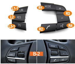 Steering Wheel Button Set for BMW 7 SERIES F04 (2009-2015) Model A2