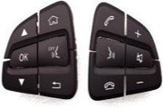 Steering Wheel Button Set for MERCEDES-BENZ C-CLASS W205 (2014-2023) in Moka color 12 Pcs