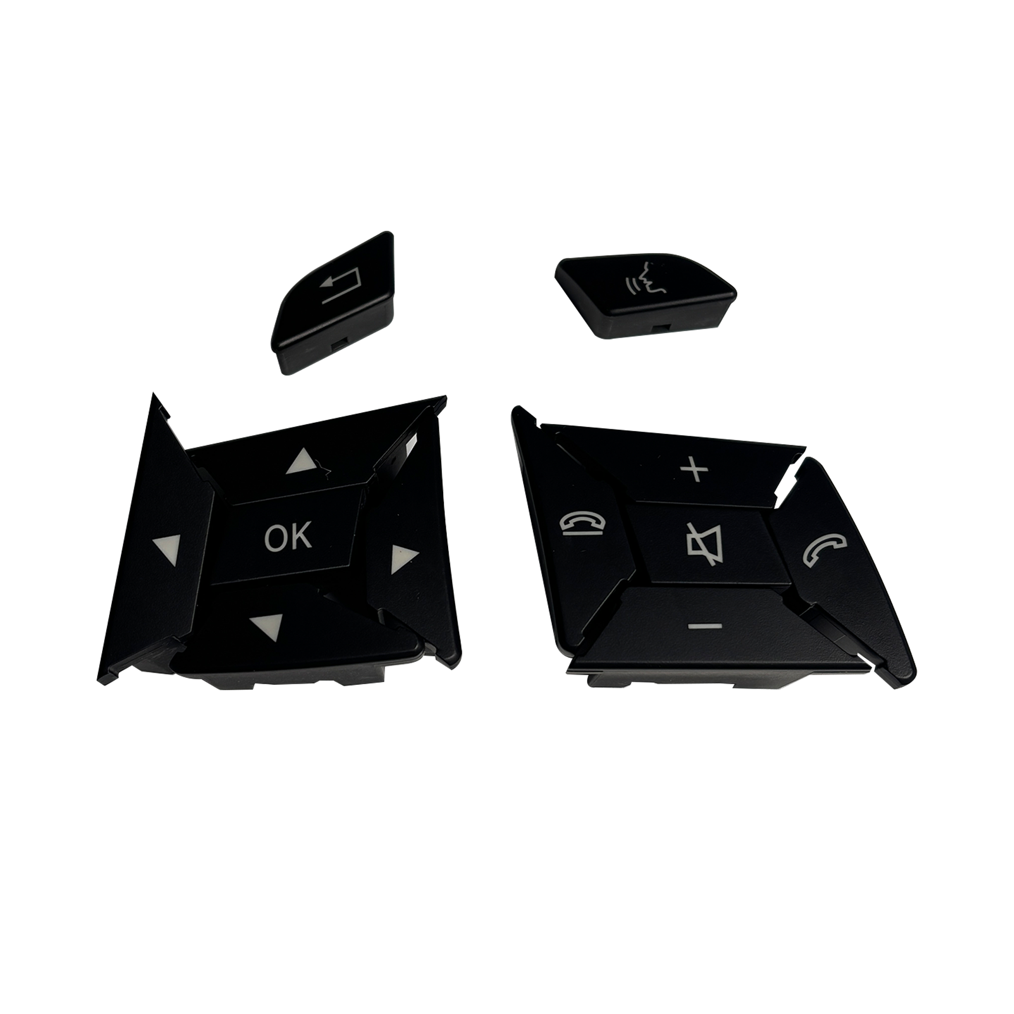 Steering Wheel Button Set for MERCEDES-BENZ CLA-Class C117 (2014-2019) in Black color Standard Model, PC ABS