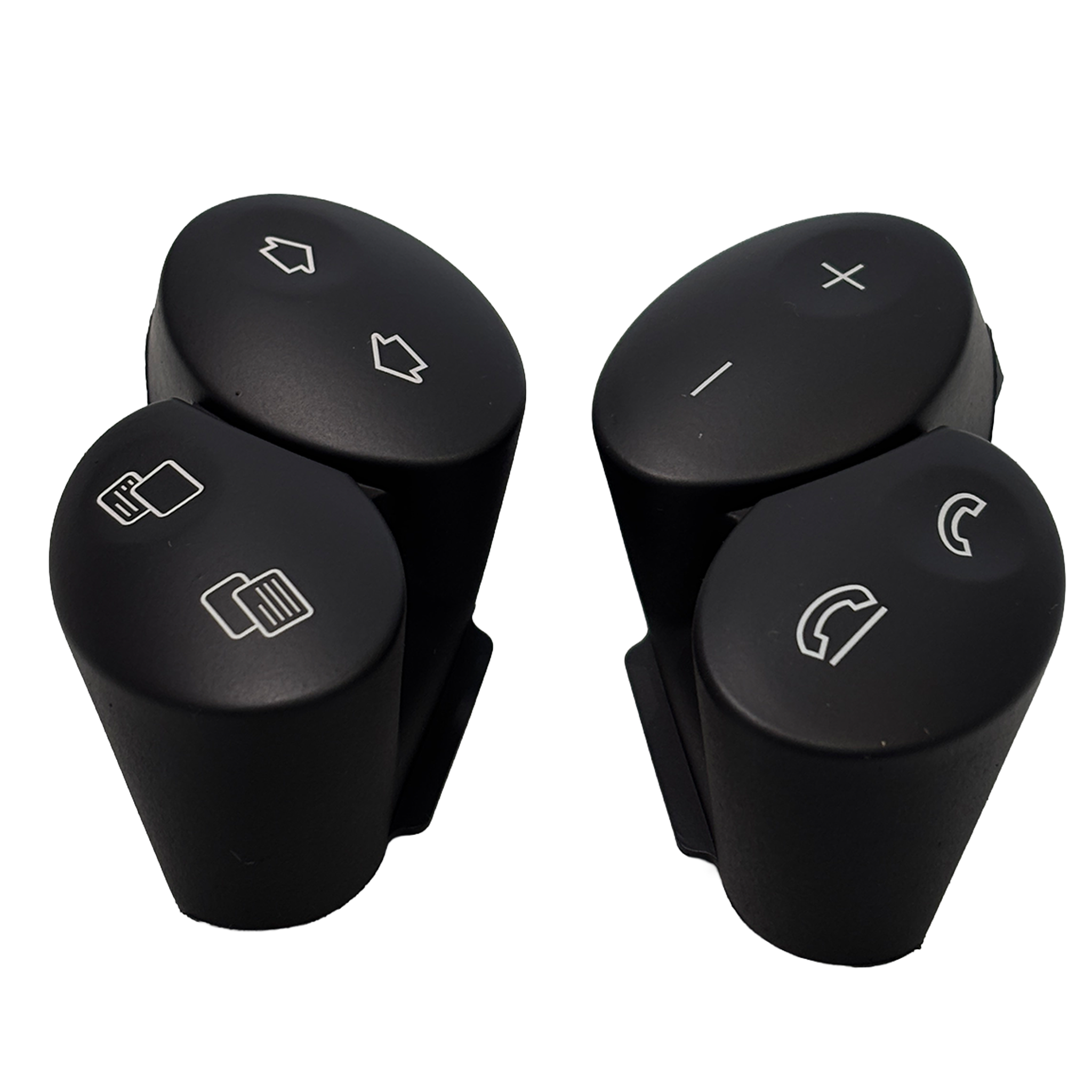 Steering Wheel Button Set for MERCEDES-BENZ CLS C219 (2006-2010) in Dark Gray color B-type