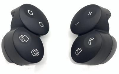 Steering Wheel Button Set for MERCEDES-BENZ E-CLASS W211 (2002-2008) in Black color 2 Pcs