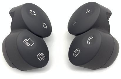 Steering Wheel Button Set for MERCEDES-BENZ G-CLASS W463 (2008-2022) in Dark Gray color B-type
