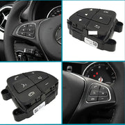 Steering Wheel Buttons Assembly Set for MERCEDES-BENZ A-CLASS W176 (2013-2018) in Black color made of PC and ABS
