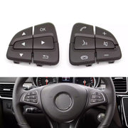 Steering Wheel Buttons Set for MERCEDES-BENZ A-CLASS W176 (2013-2018) in Moka color PC and ABS