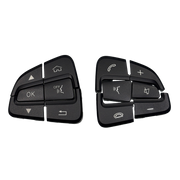 Steering Wheel Buttons Set for MERCEDES-BENZ C-CLASS W205 (2014-2023) in Black color PC and ABS material