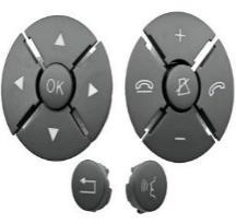 Steering Wheel Buttons for MERCEDES-BENZ CL-CLASS C216 (2007-2013) in Gray color New Model, 12 Pcs Set