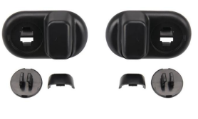 Sun Visor Mirror Clips Set for MINI MINI CLUBMAN F54 (2017) in Black color
