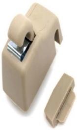 Sun Visor Mirror Clips Set for PORSCHE CAYENNE 92A (2010-2018) in Beige color